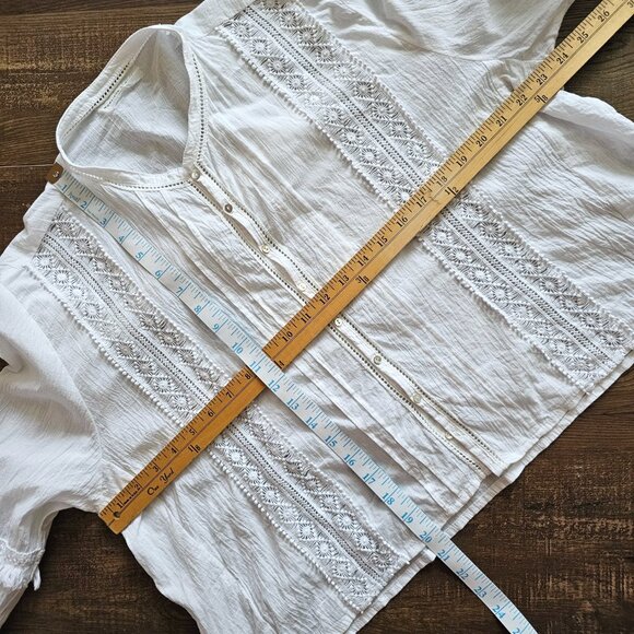 Monsieur Blonde Casual Button Up 100% Cotton Shirt, S, White - Picture 3 of 9